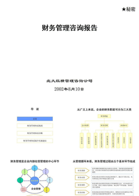 財務管理咨詢報告 價值、內容與獲取途徑